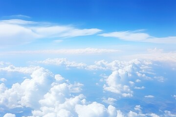 Aufkleber - A stunning view of the sky and clouds as seen from an airplane. Perfect for travel and aviation-related designs.