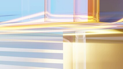 Poster - Seamless animation of abstract colorful glitch background.