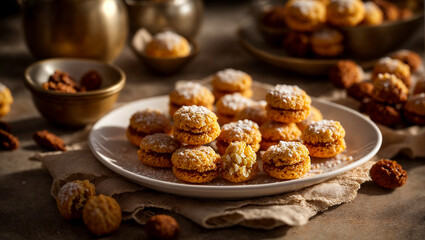 Wall Mural - Appetizing cookies on a plate