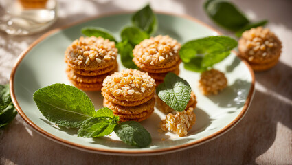 Wall Mural - Appetizing cookies on a plate