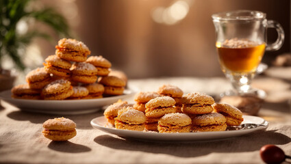 Wall Mural - Appetizing cookies on a plate