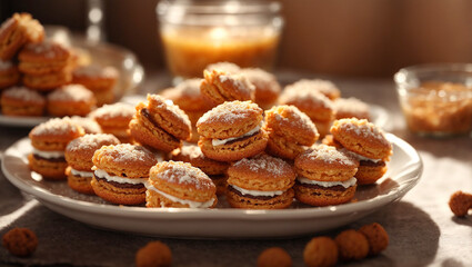 Wall Mural - Appetizing cookies on a plate