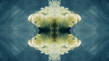 Wall Mural - Illustration abstract mirrored symmetric fluid background