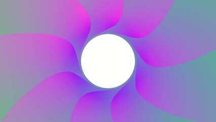 Poster - Purple fluid circular background made of smooth lines. Decor. Rendering animation.