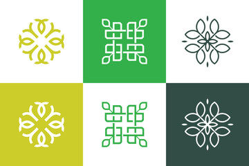 Wall Mural - Set of ornament logo design element vector with creative concept