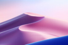 AI Generated Image Of Abstract Background Of Smooth And Wavy Pink And Blue Dunes