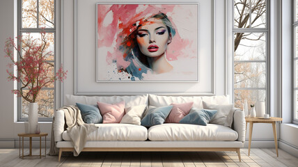 Wall Mural - modern bright interior.