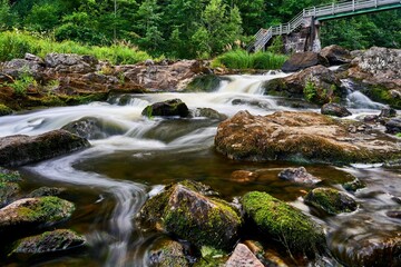 Poster - Scenic view of Myllykoski rapids in Nurmijarvi, Finland