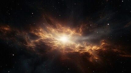 Wall Mural - gentle rays of sunlight filter through an interstellar haze, revealing an enchanting cosmic dust clo