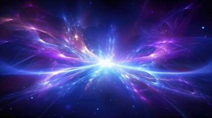 Wall Mural - the cosmic ballet of plasma oscillation showcases a stunning array of electrifying blues and purples