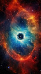 Wall Mural - a celestial kaleidoscope comes alive in this image, as a planetary nebula presents a breathtaking di