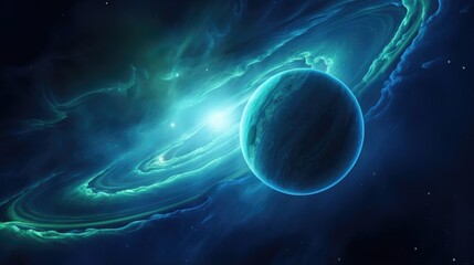 Wall Mural - a captivating snapshot of a gas giant, its immense, stormridden atmosphere dominated by spiralshaped