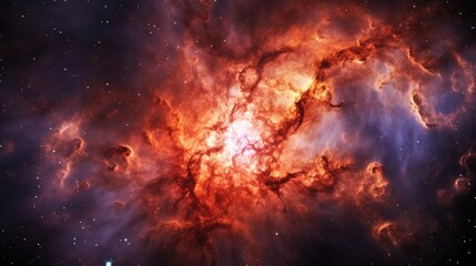 Wall Mural - at the very core of expansive galaxies, a magnificent celestial cauldron churns relentlessly, as den