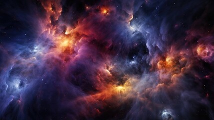 Wall Mural - as if attempting to outshine one another, a swarming congregation of newborn stars takes shape, illu