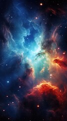 Wall Mural - a captivating glimpse into a cosmic metropolis, where an intricate web of galaxies converges to form