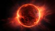 Illuminating its cosmic surroundings, a gargantuan red giant reveals its aweinspiring expansion with radiating streams of red light, dwarfing neighboring stars in its path. Mod3f