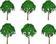 Sketch vector illustration low poly tree cartoon design for designers