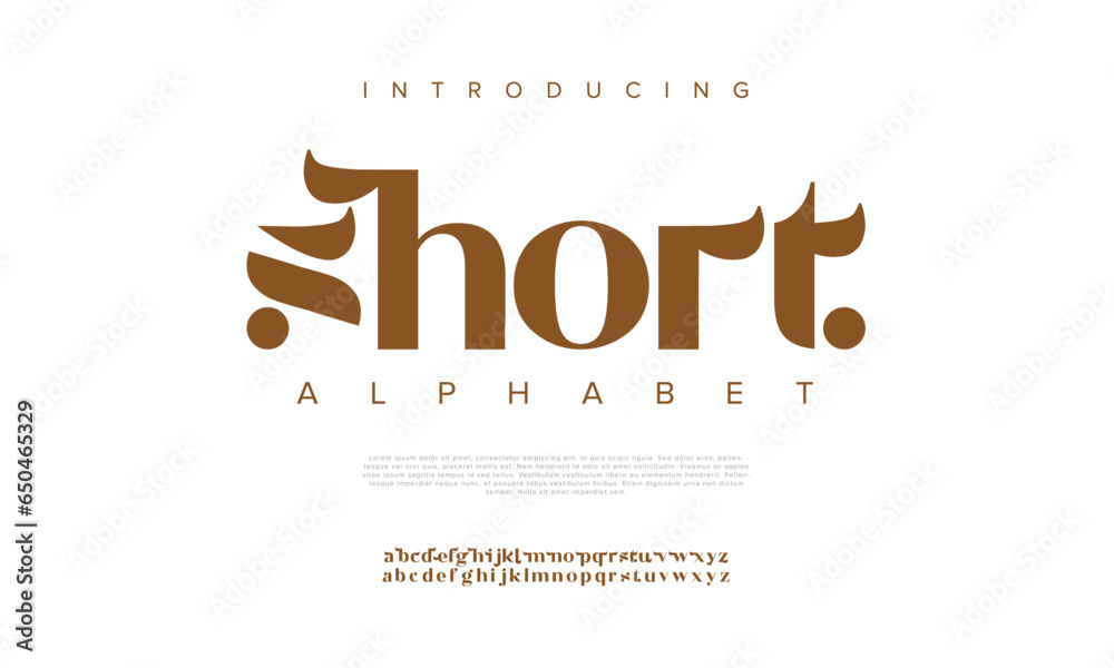 Short creative modern urban alphabet font. Digital abstract moslem ...