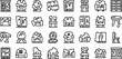 © ylivdesign - Broken furniture icons set outline vector. Interior room. Damage broken