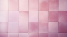 Generative AI : Pink Tile Wall Chequered Background Bathroom Floor Texture. Ceramic Wall And Floor Tiles Mosaic Background