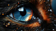 Closest cat eye picture, a cute pet animal background image