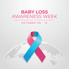 Flyers promoting Baby Loss Awareness Week or events associated with it can feature vector pictures concerning the week. design of a flyer, a celebration.