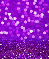 purple glitter lights, defocused light reflections purple bokeh background, winter concept, christma