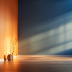 Minimalistic Yoga Room Corner: Hyper Realistic Mid-View