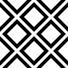 Wall Mural - Checkered seamless pattern, abstract background. Repeating black squares on a transparent background