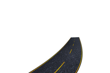 Poster - Digital png illustration of empty road on transparent background
