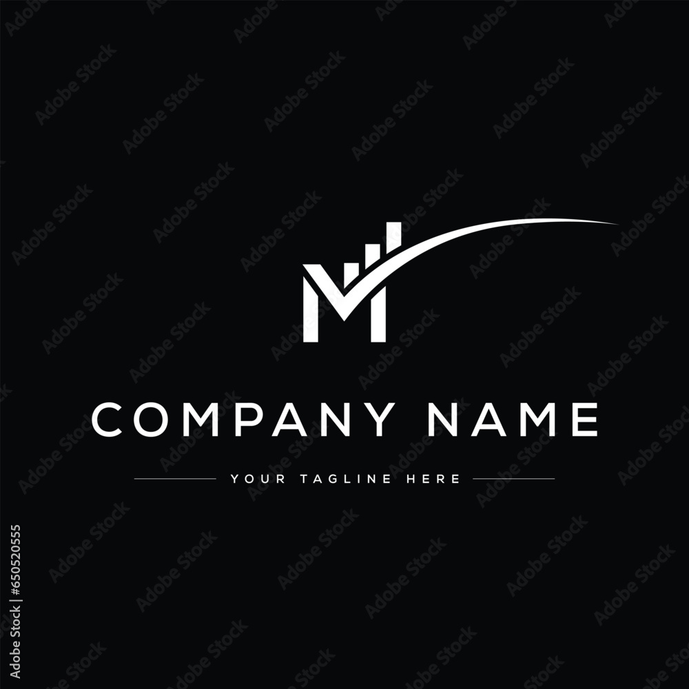 Creative Modern Initial Letter M Logo. Black and White Logo. Usable for ...