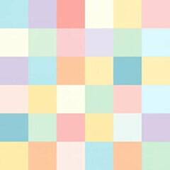 Wall Mural - Check pattern with various pastel color