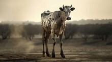 Starving Cow, Famine, African Cow