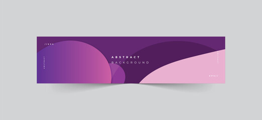 Wall Mural - Purple wavey linkedin banner abstract backgroud