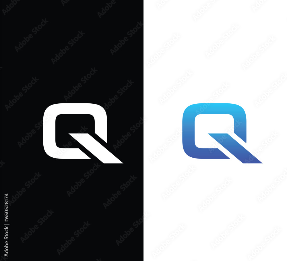 Vs Design Vector Vector letter Q logo design Stock Vector | Adobe Stock