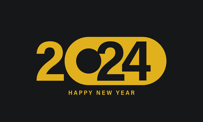 Wall Mural - 2024 Happy New Year Background Design.