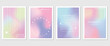 © TWINS DESIGN STUDIO - Idol lover posters set. Cute gradient holographic background vector with pastel colors, line, sparkle. Y2k trendy wallpaper design for social media, cards, banner, flyer, brochure.