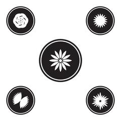 Sticker - flower icon vector