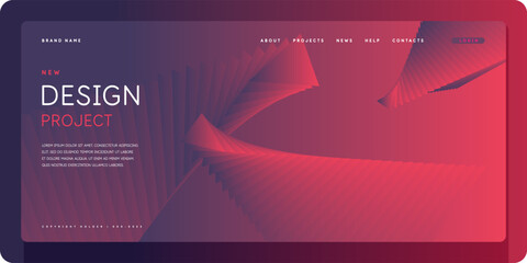 Poster - Template for the design and placement of text. Modern stylish graphics with geometric shapes. A page for the Internet.