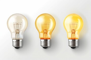 Poster - Light bulbs stand group. Generate Ai