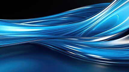 Fototapete - 3d abstract blue background.