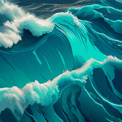 Abstract background with ocean waves. Vector illustration for your design. EPS10