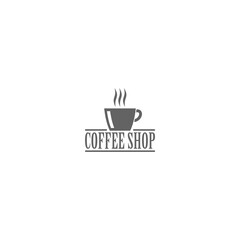 Wall Mural - Coffee shop logo icon isolated on white background