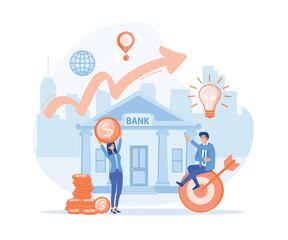 Poster - financial investments, investment in innovation. security of deposits, guarantee of security financi