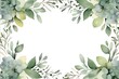 frame of leaves watercolor Eucalyptus Leaves Frame , Botanical Wedding Stationer, ,artwork graphic design illustration.