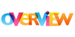 OVERVIEW colorful vector typography banner