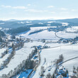 canvas print picture - Blick in den Bayerischen Wald bei Bischofsmais im Winter