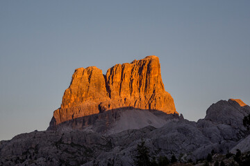 Wall Mural - Hiking trail number 441 to Averau rock, Dolomites, Italy