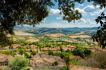 Poster - Todi, Italy. View of the old town from the bell tower	