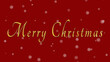 © Rex Wholster - Golden MERRY CHRISTMAS greeting against colored background with snowflakes